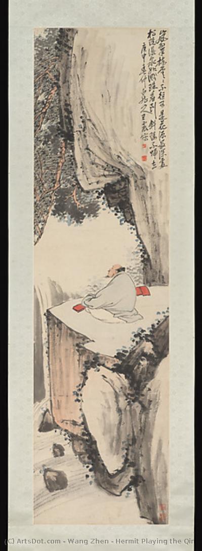 Hermit Playing The Qin — Wang Zhen