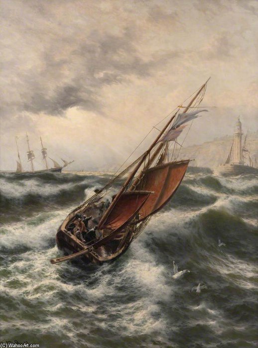 Stormy Night Off Whitby — Thomas Rose Miles