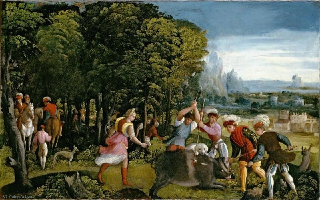 The Hunt Of The Calydonian Boar — Battista Dossi