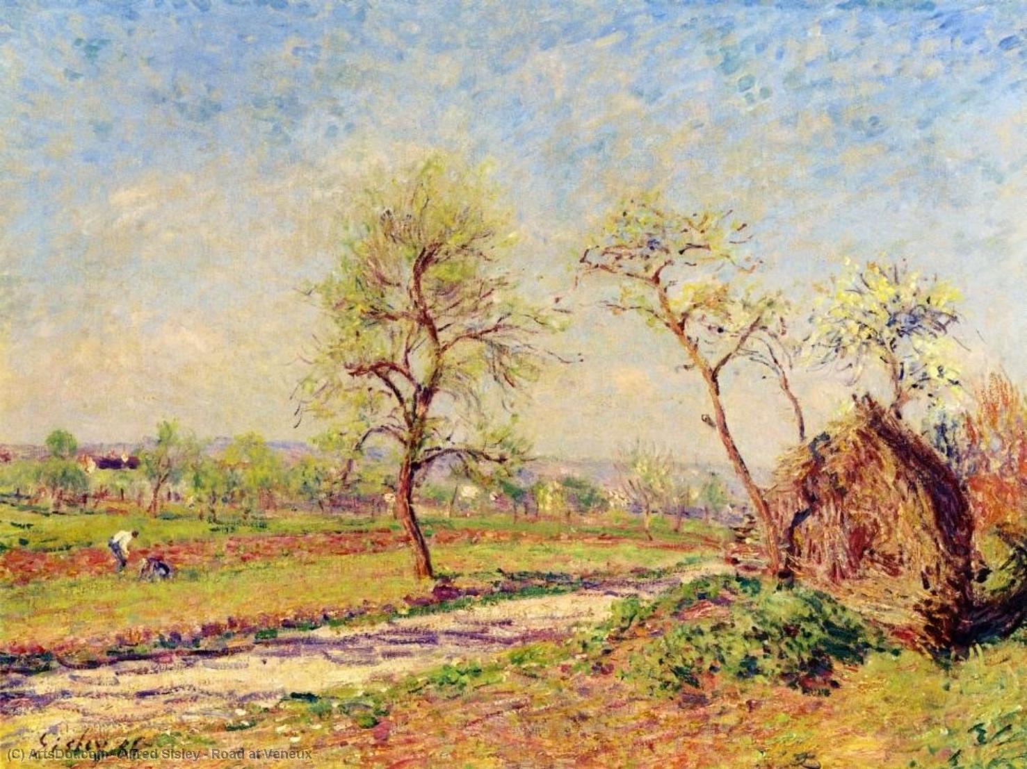 Road At Veneux — Alfred Sisley