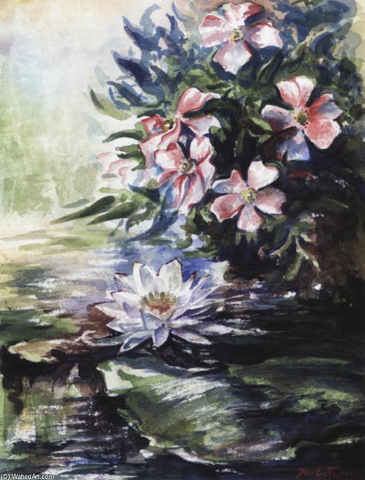 Wild Roses And Waerlily — John La Farge