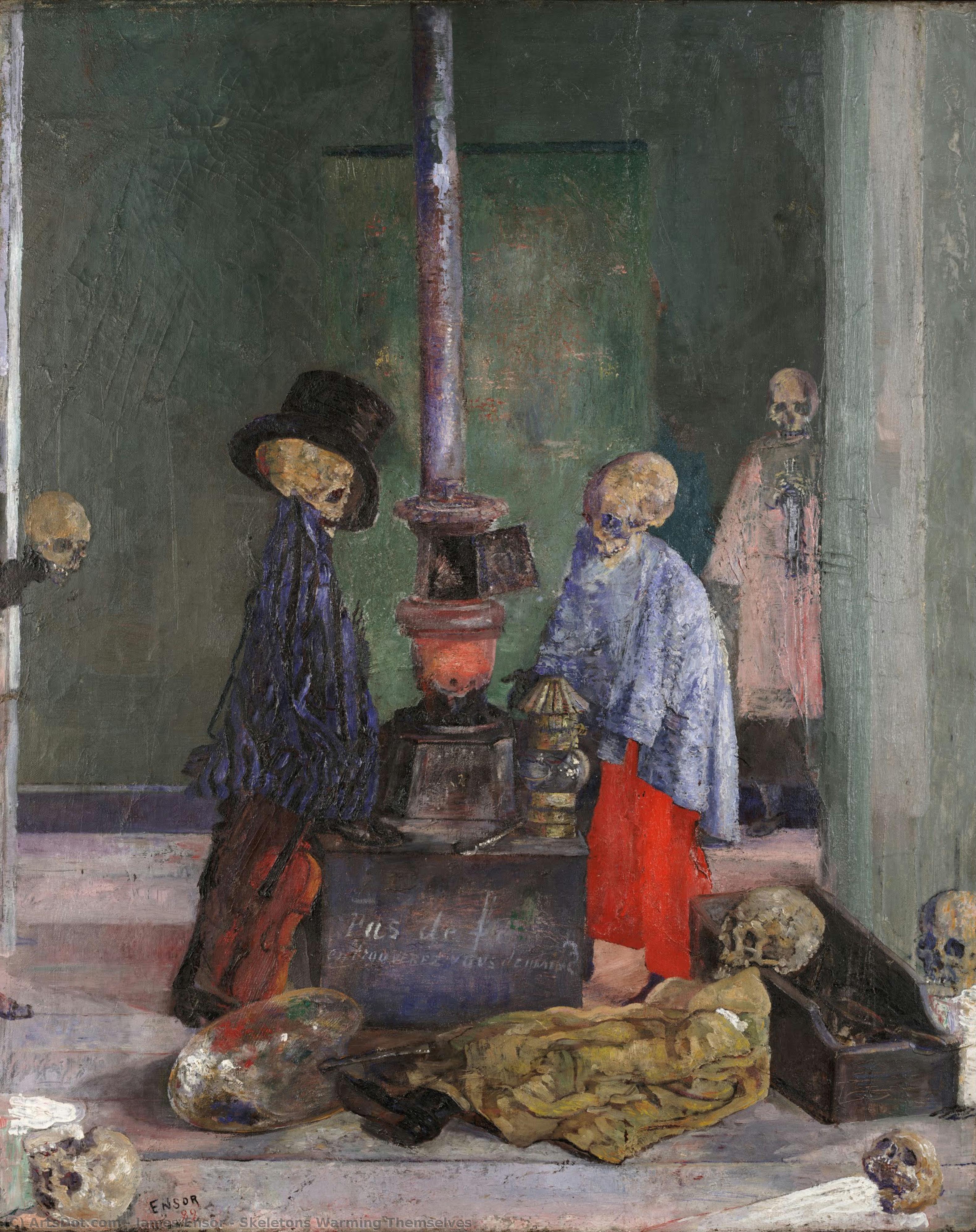 Skeletons Warming Themselves — ジェイムズ・エンソウ