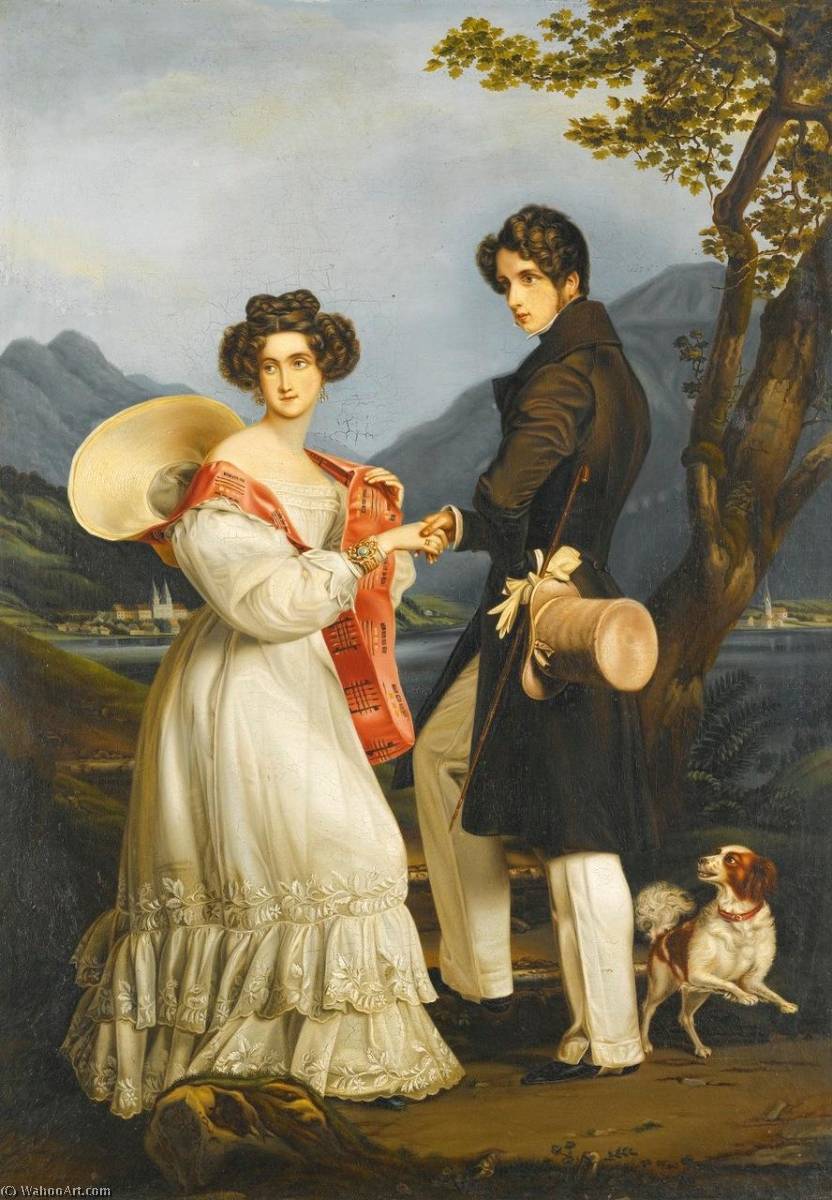 Max, Duke Of Bavaria, And Duchess Ludovica — Joseph Karl Stieler
