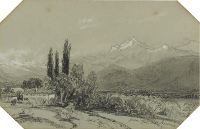 Geneva, From Petit Sacconex, Switzerland — Edward Lear