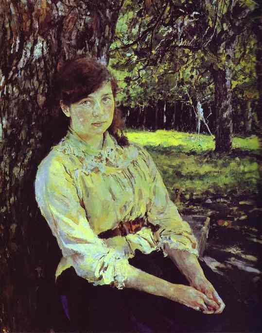 Girl In The Sunlight. Portrait Of Maria Simonovich — Valentin Alexandrovich Serov