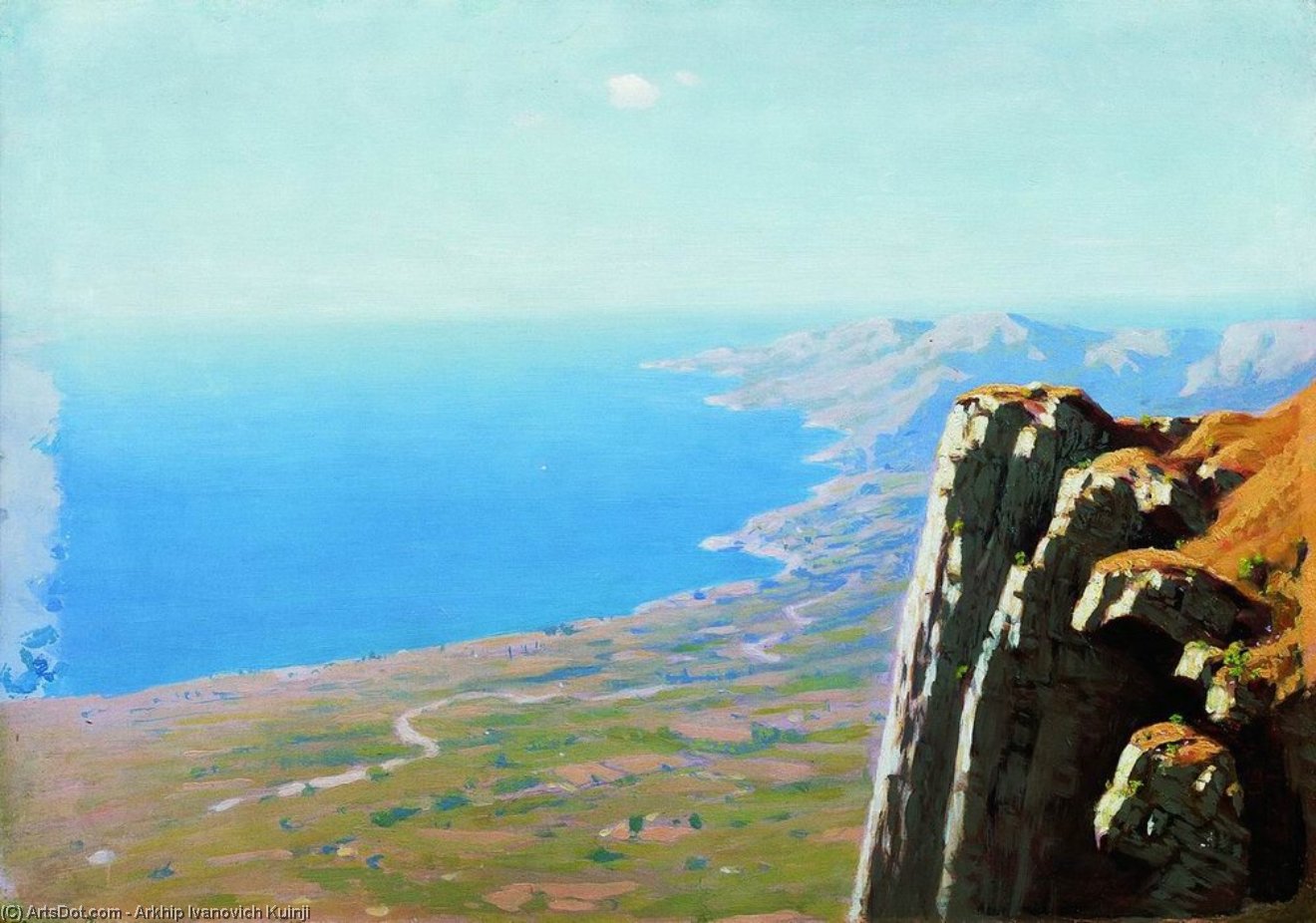 Coast Of The Sea With A Rock — Arkhip Ivanovich Kuindzhi
