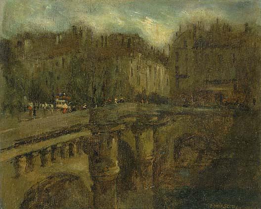 L'heure Bleu A Paris, (painting) — Frank Edwin Scott