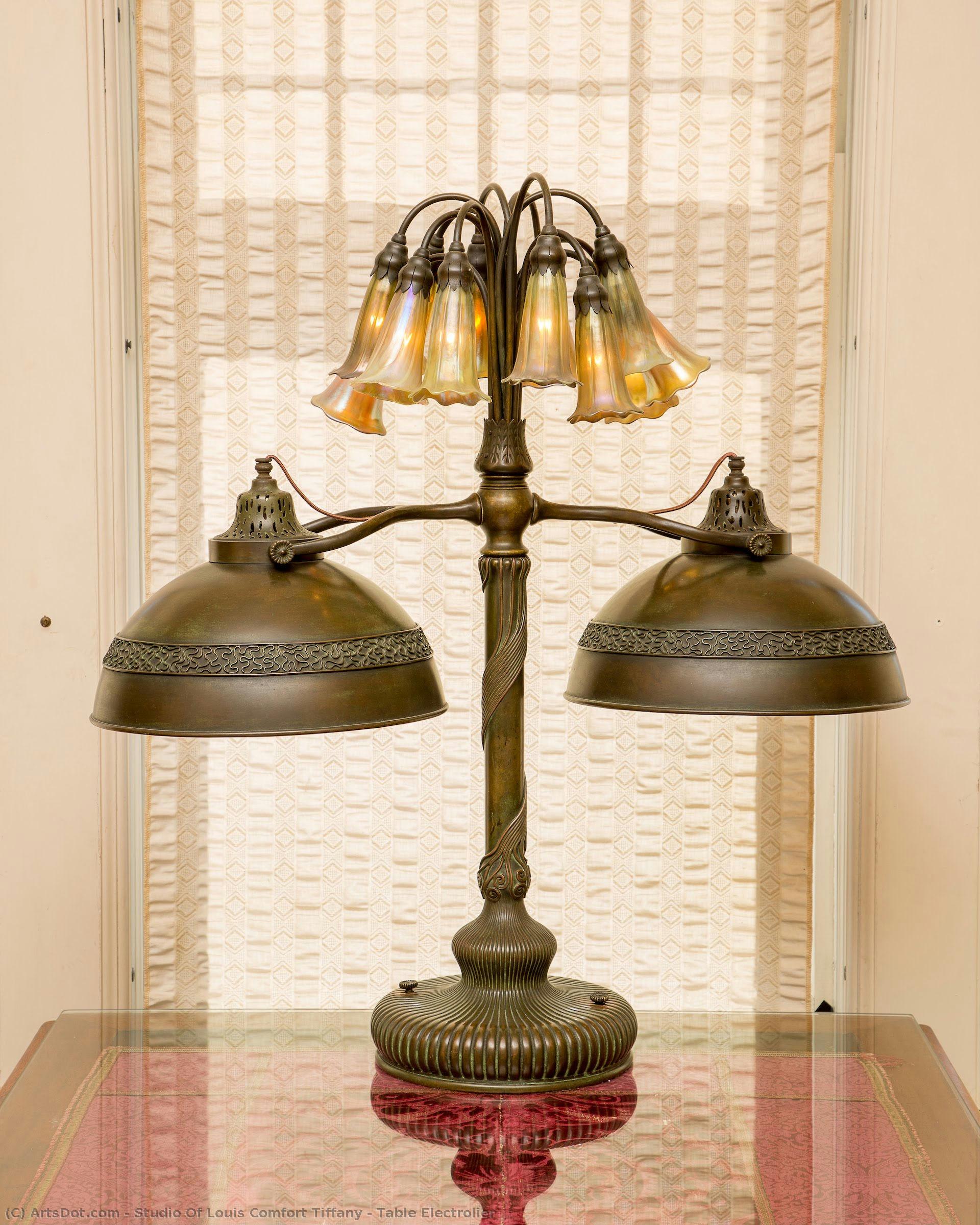 Table Electrolier — Studio Of Louis Comfort Tiffany