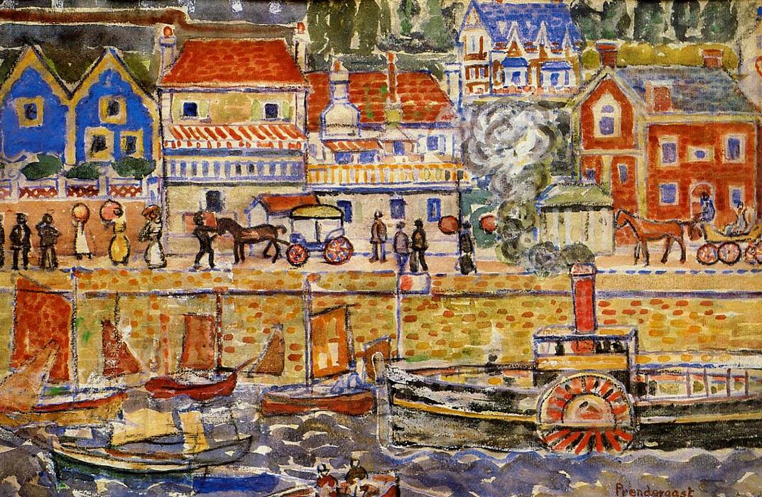 Boat Landing, Dinnard — Maurice Brazil Prendergast