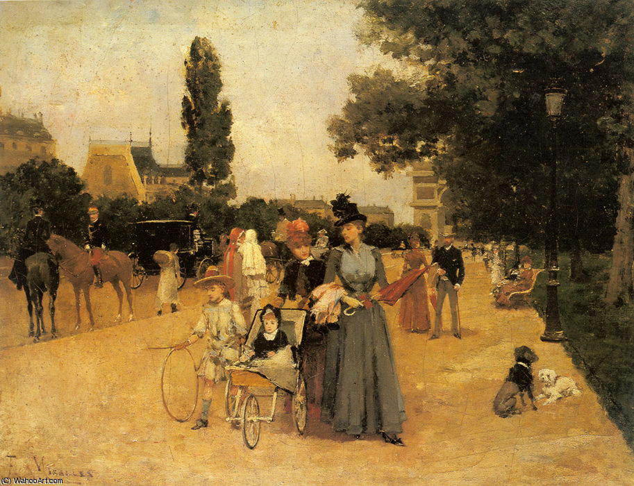 Avenue Foch With A View Of The Arc De Triomphe — Francisco Miralles Galup