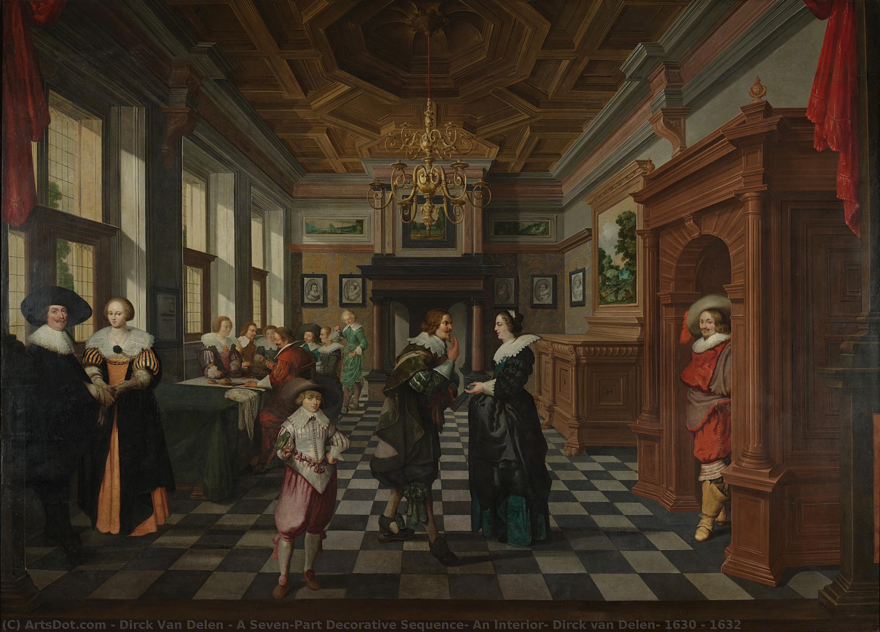 A Seven-part Decorative Sequence: An Interior, Dirck Van Delen, 1630 - 1632 — Дирк Ван Делен