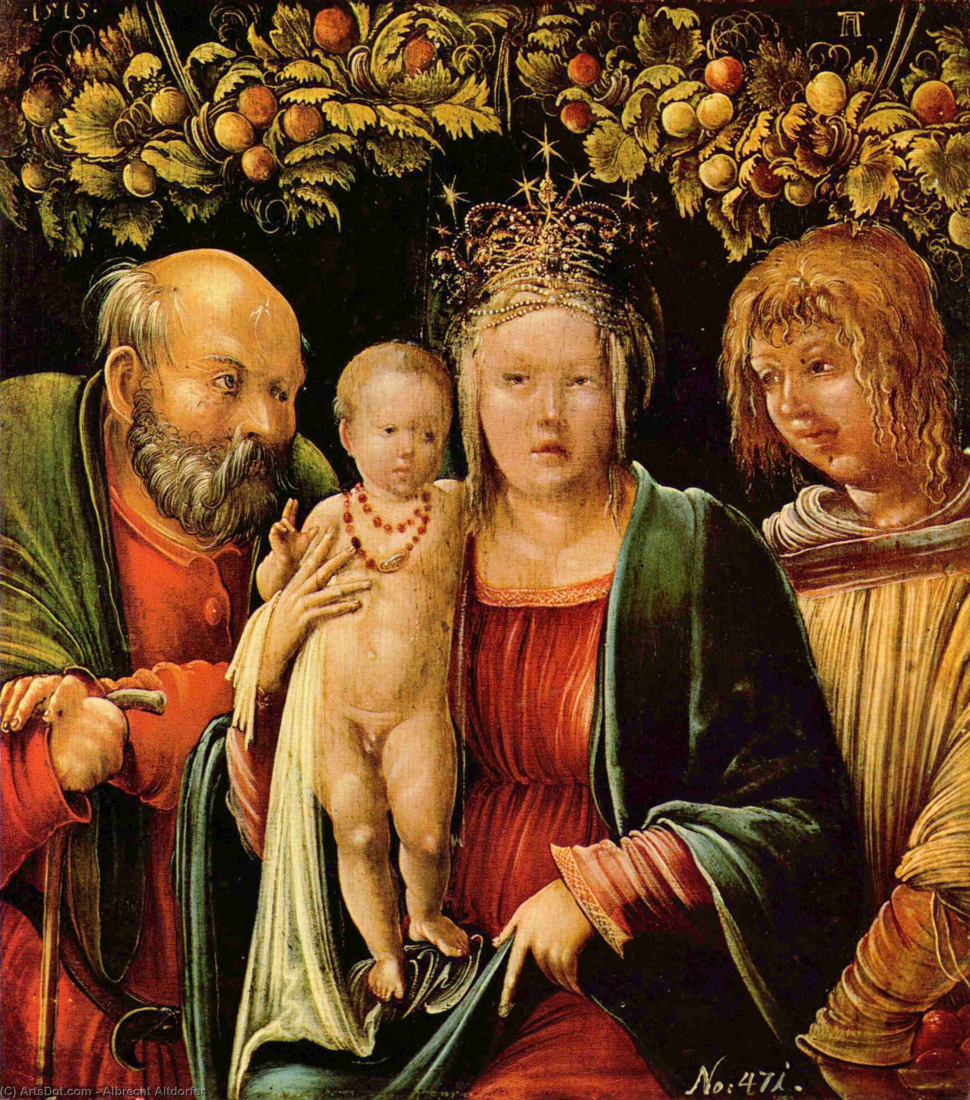 Holy Family With An Angel — Albrecht Altdorfer