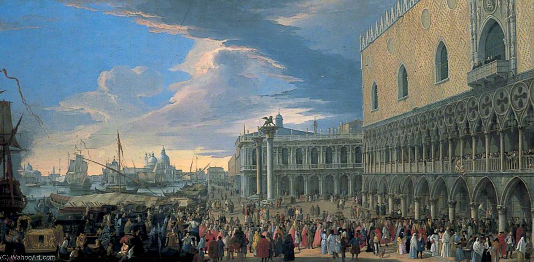 The Arrival Of The Earl Of Manchester In Venice — Luca Carlevaris