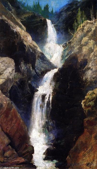 Mary's Veil, A Waterfall In Utah — Thomas Moran