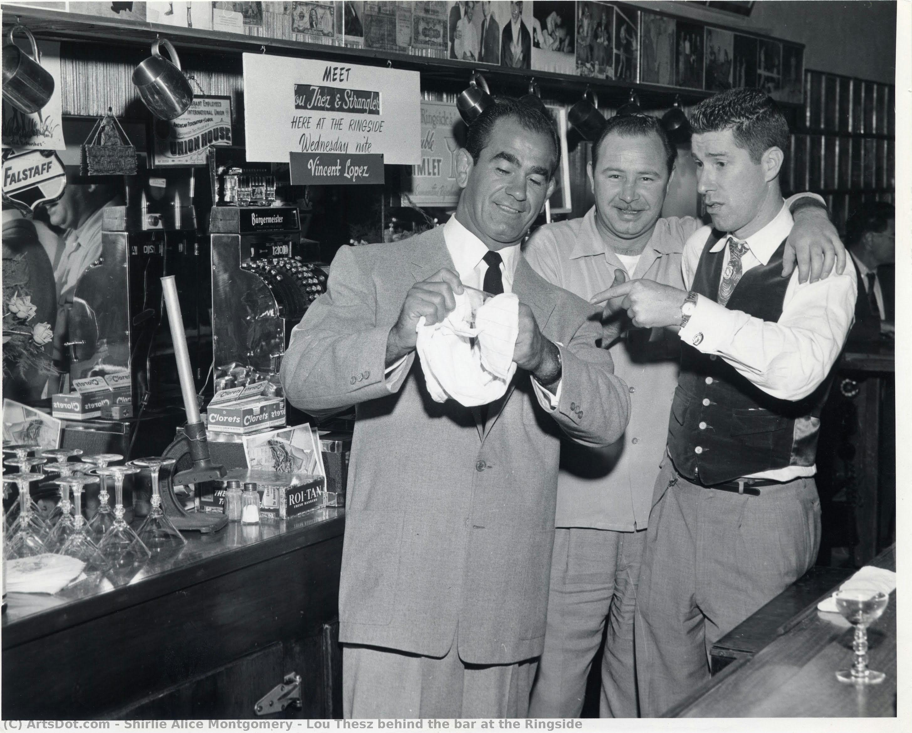 Lou Thesz Behind The Bar At The Ringside — Shirlie Alice Montgomery
