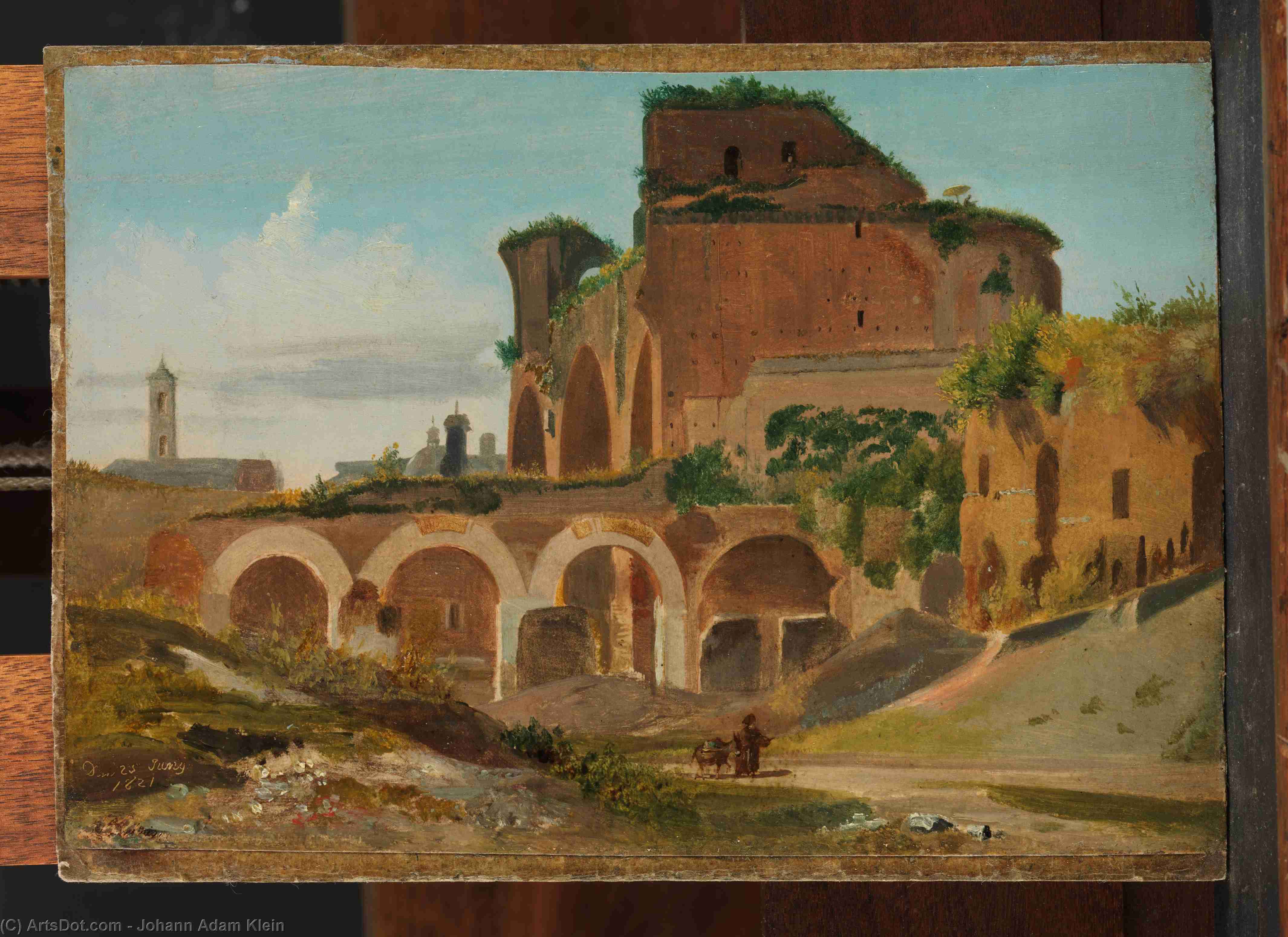 The Basilica Of Constantine, Rome (1821) — Johann Adam Klein