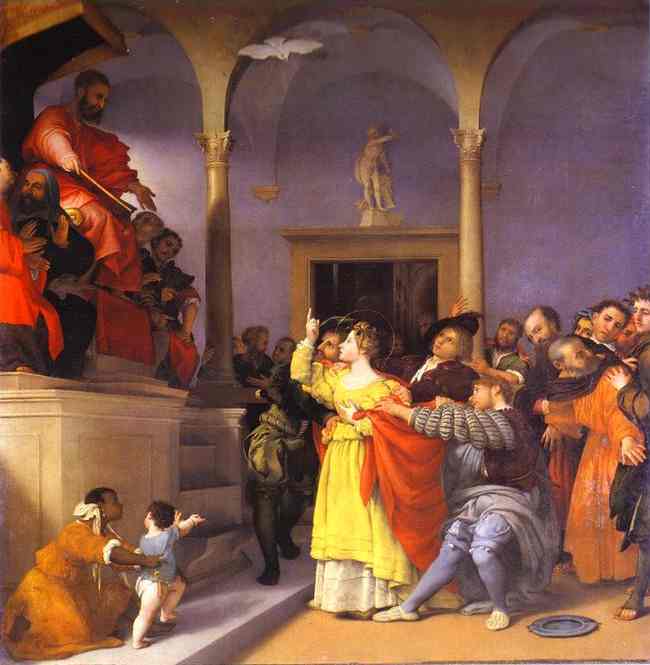 St. Lucia Before The Judge — Lorenzo Lotto