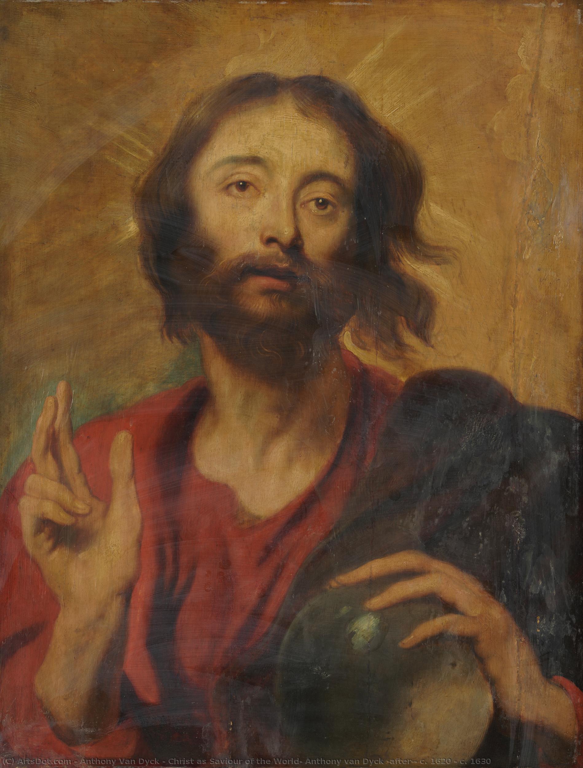 Christus Als Erlöser Der Welt, Anthony Van Dyck (nach), Ca. 1620 - Ca. 1630 — Sir Anthony Van Dyck