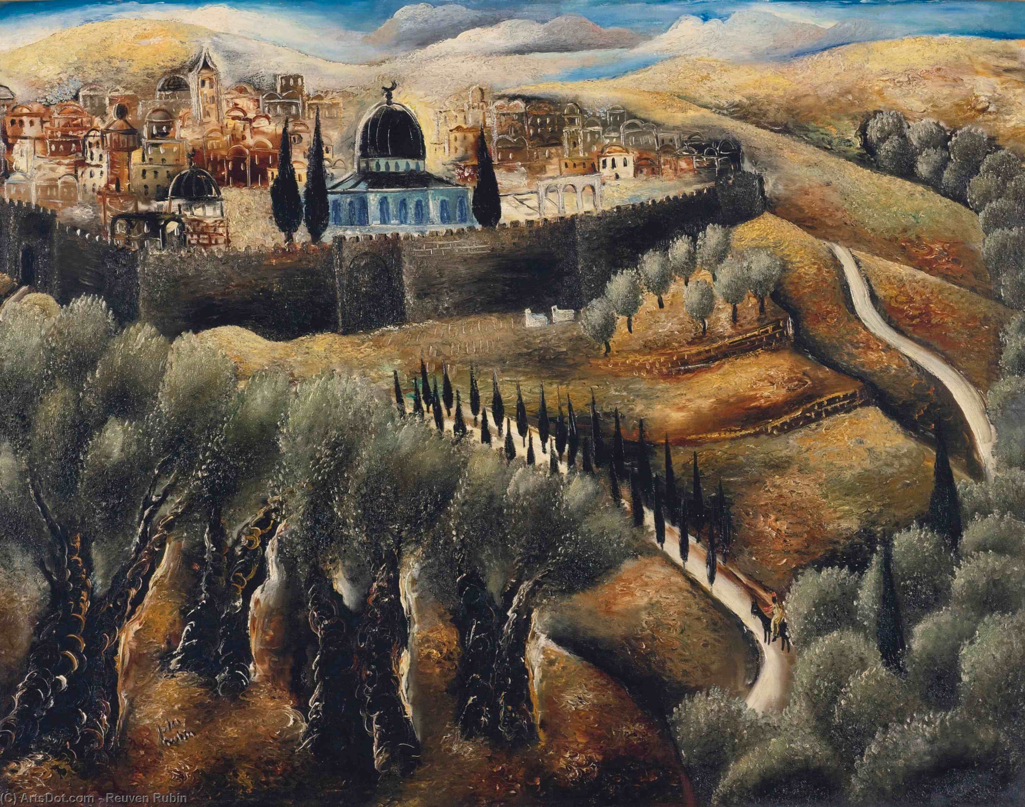 Jerusalem Seen From Mt. Scopus, (1927) — Реувен Рубин