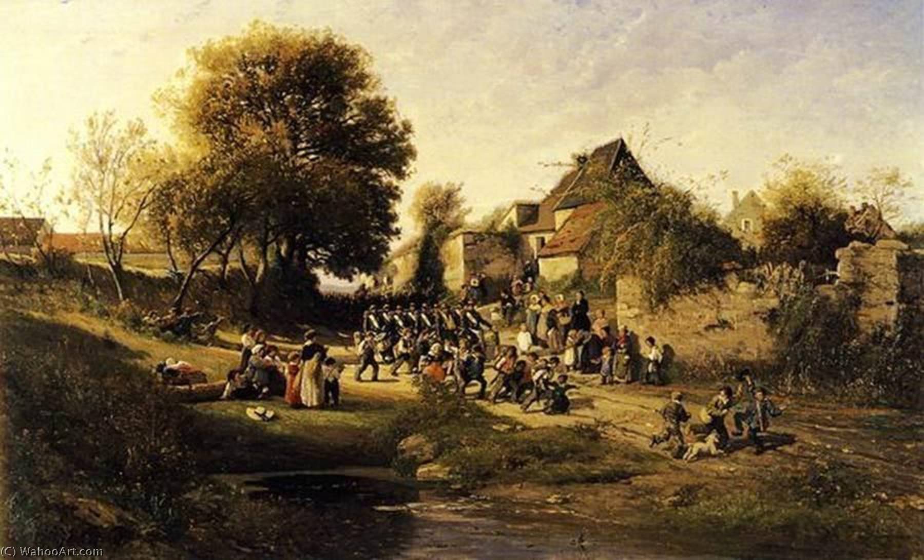 The Return From The War — Henri-joseph Harpignies