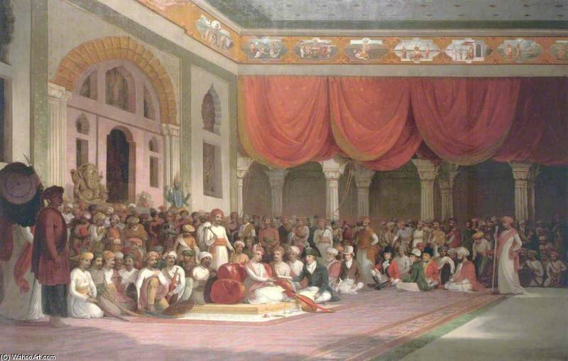Sir Charles Warre Malet, Concluding A Treaty In In Durbar With The Peshwa Of The Maratha Empire — Thomas Daniell