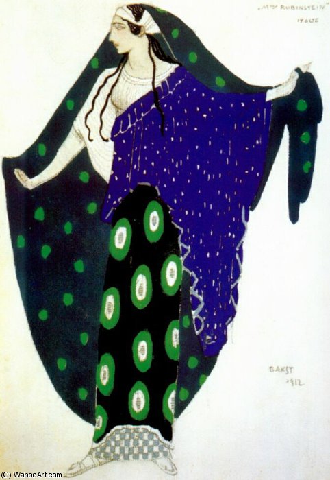 Helene De Sparte Ida Rubinstein En El Acto Iv — Léon Bakst