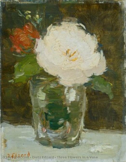 Three Flowers In A Vase — Dietz Edzard