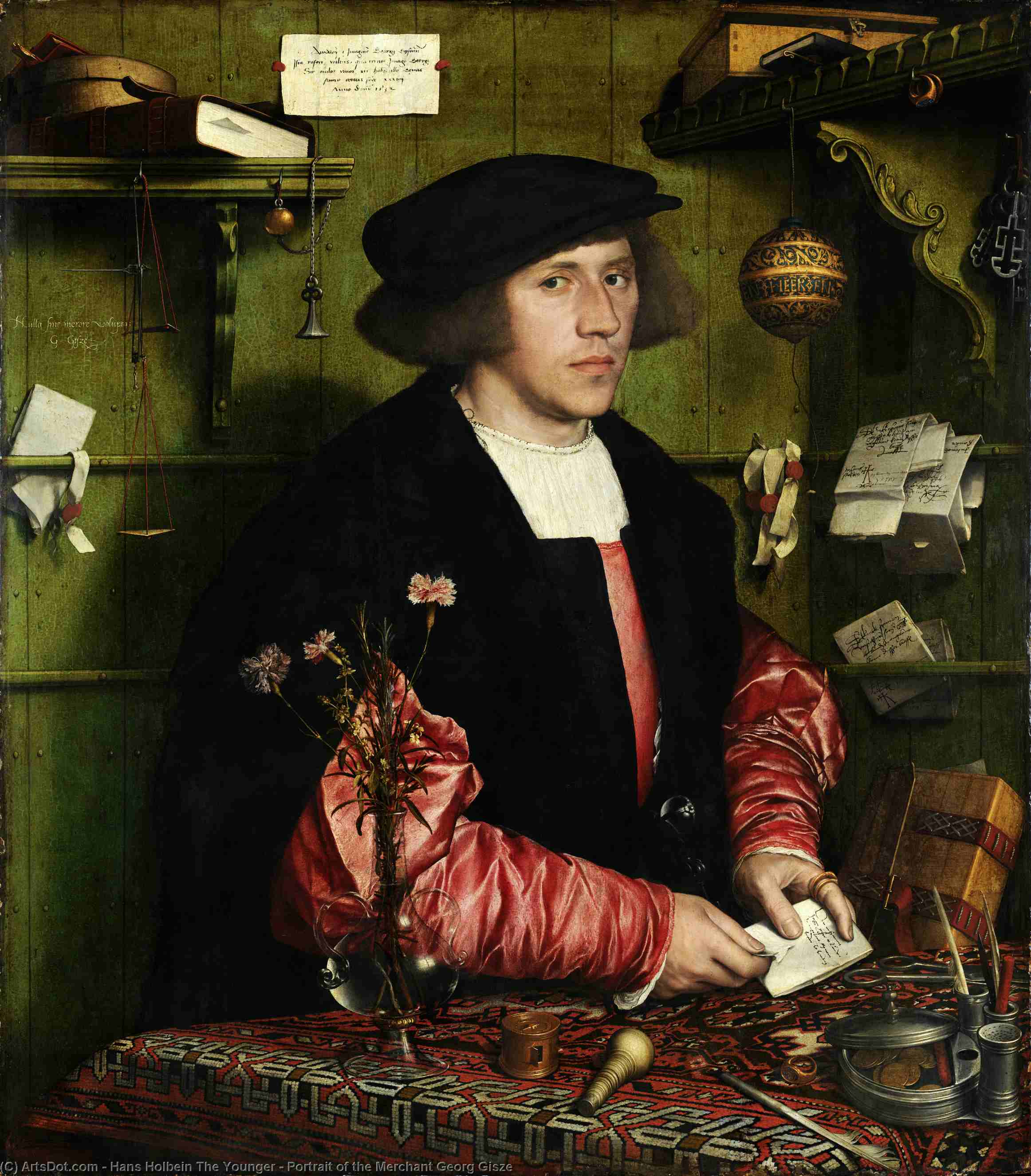 Retrato Del Mercader Georg Gisze — Hans Holbein El Joven