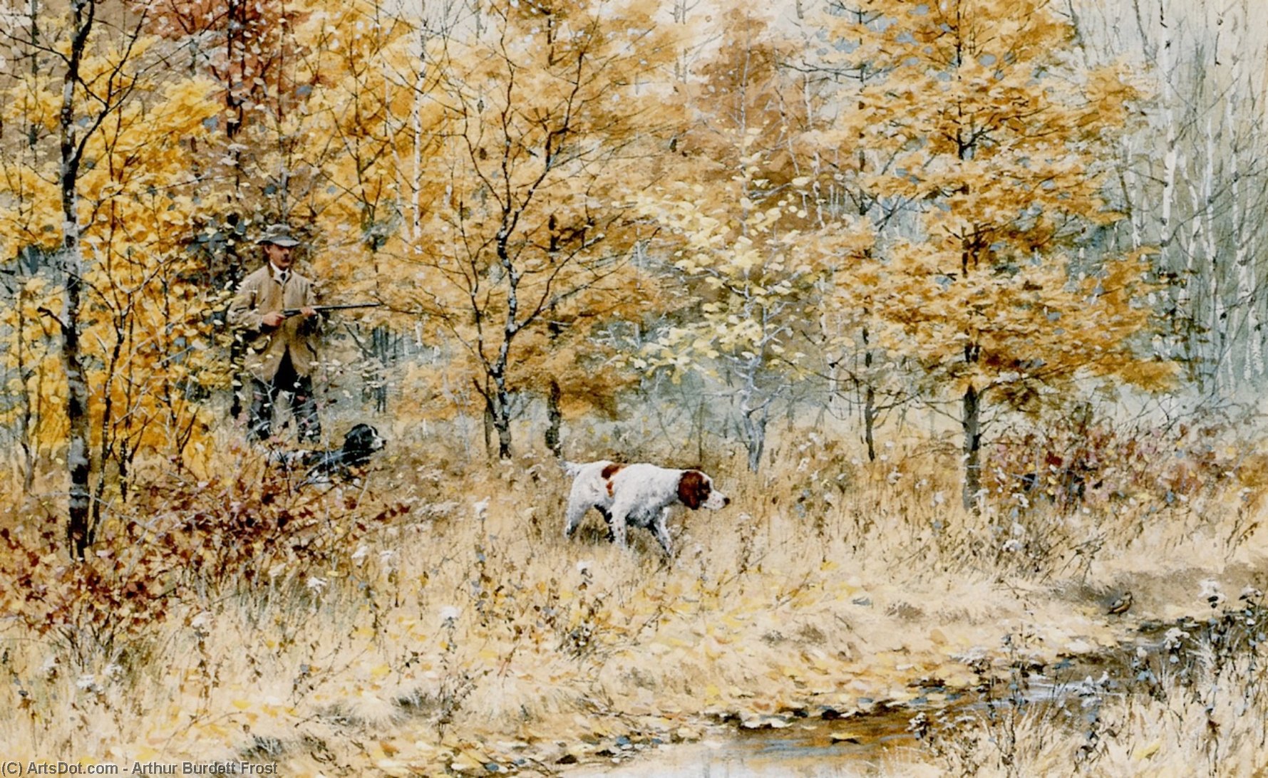 Fall Woodcock Shooting — Arthur Burdett Frost