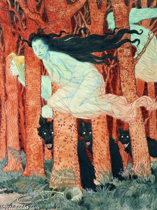Three Women And Three Wolves — Эвге́н Самуэ́ль Грассэт