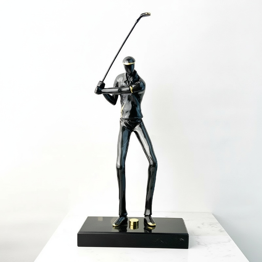 Bronze Golfer Sculpture – Dynamic Precision