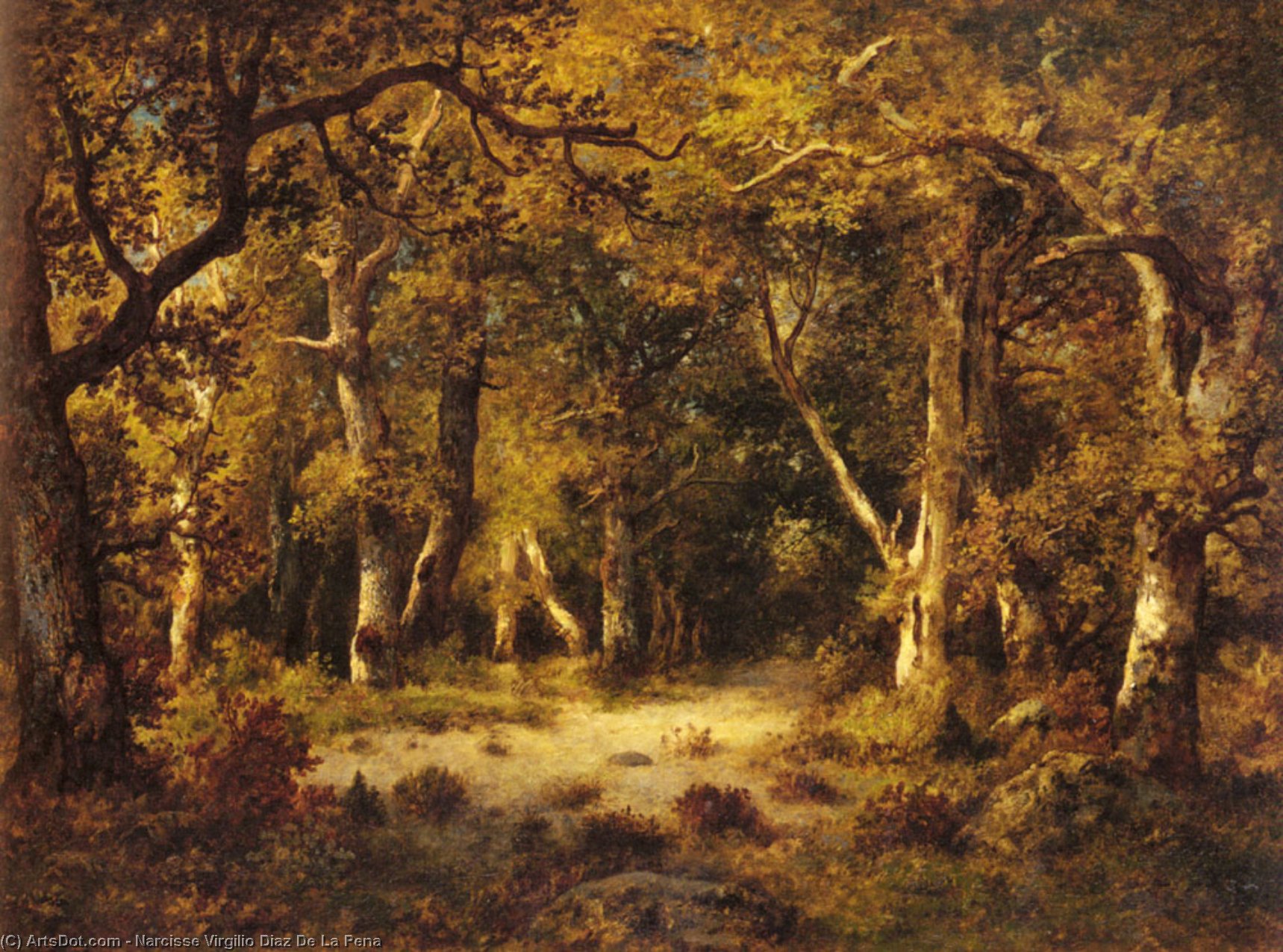En Foret De Fontainebleau — Narcisse Diaz De La Peña