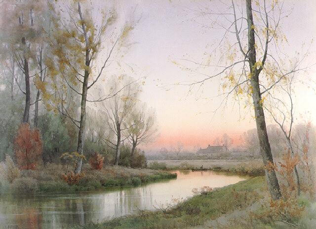 Evening Along The River — Henry Farrer