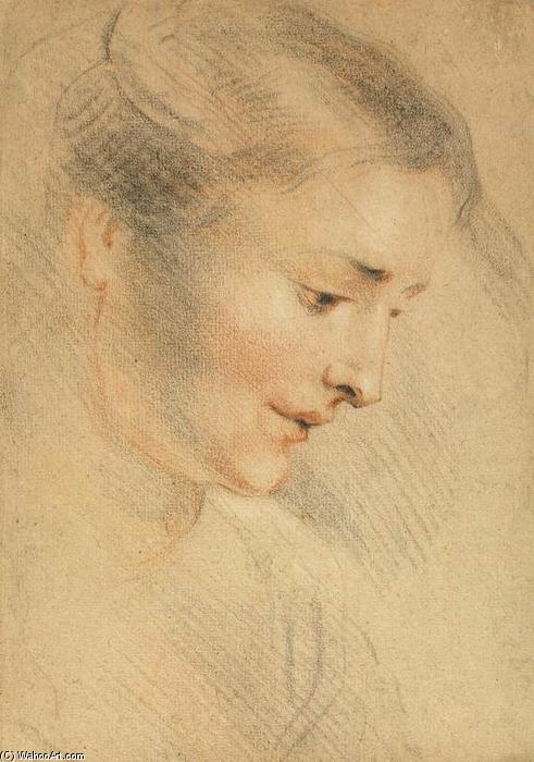 Study Of A Woman's Head — Jean-antoine Watteau