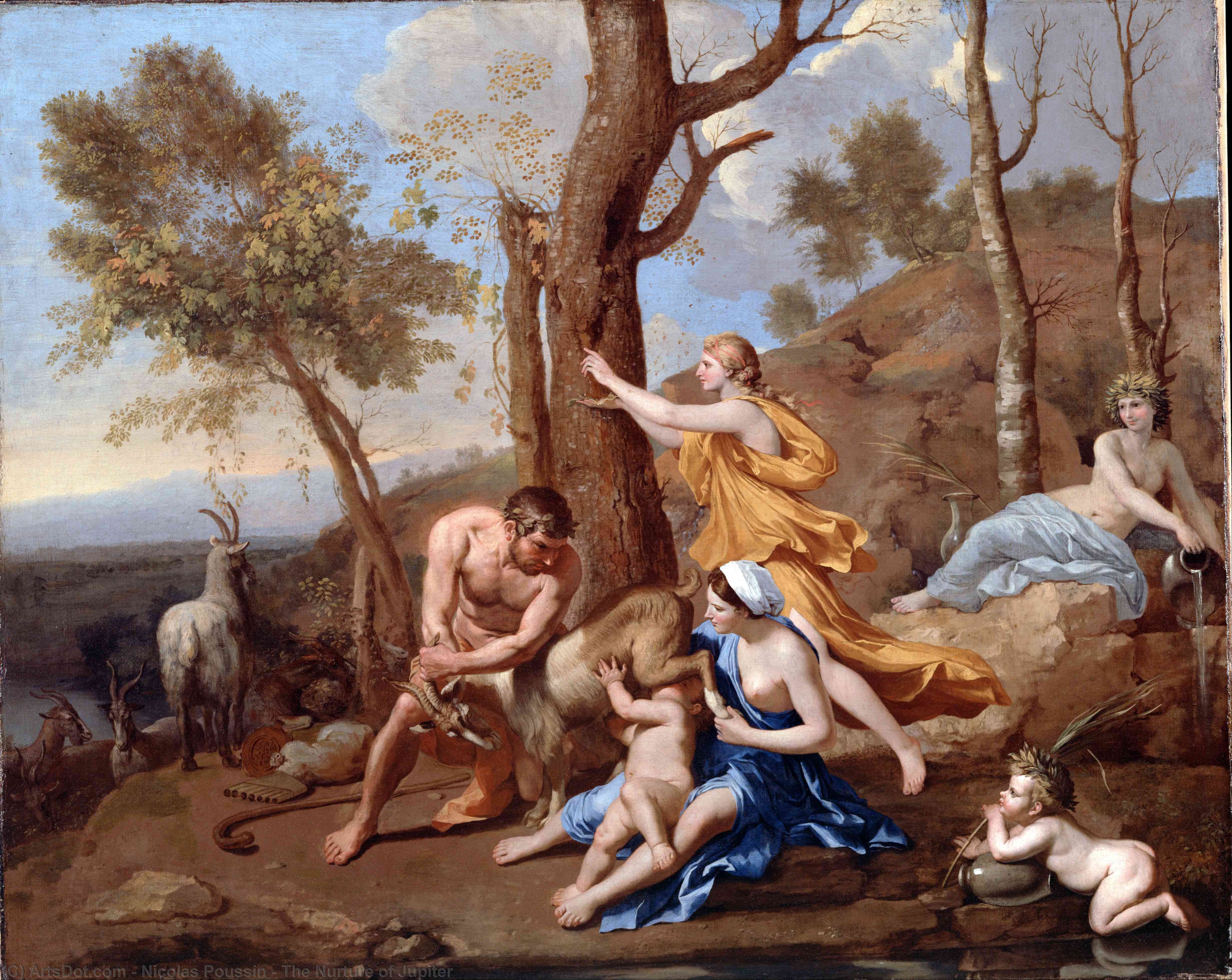 The Nurture Of Jupiter — Nicolas Poussin