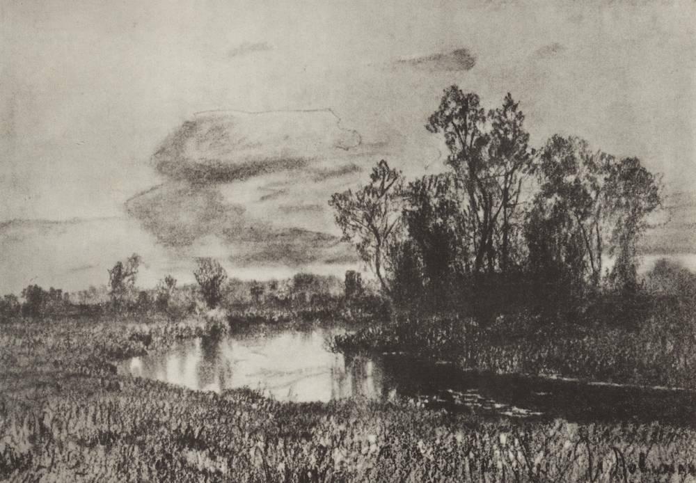 Gray Day. River. — Исаак Ильич Левитан