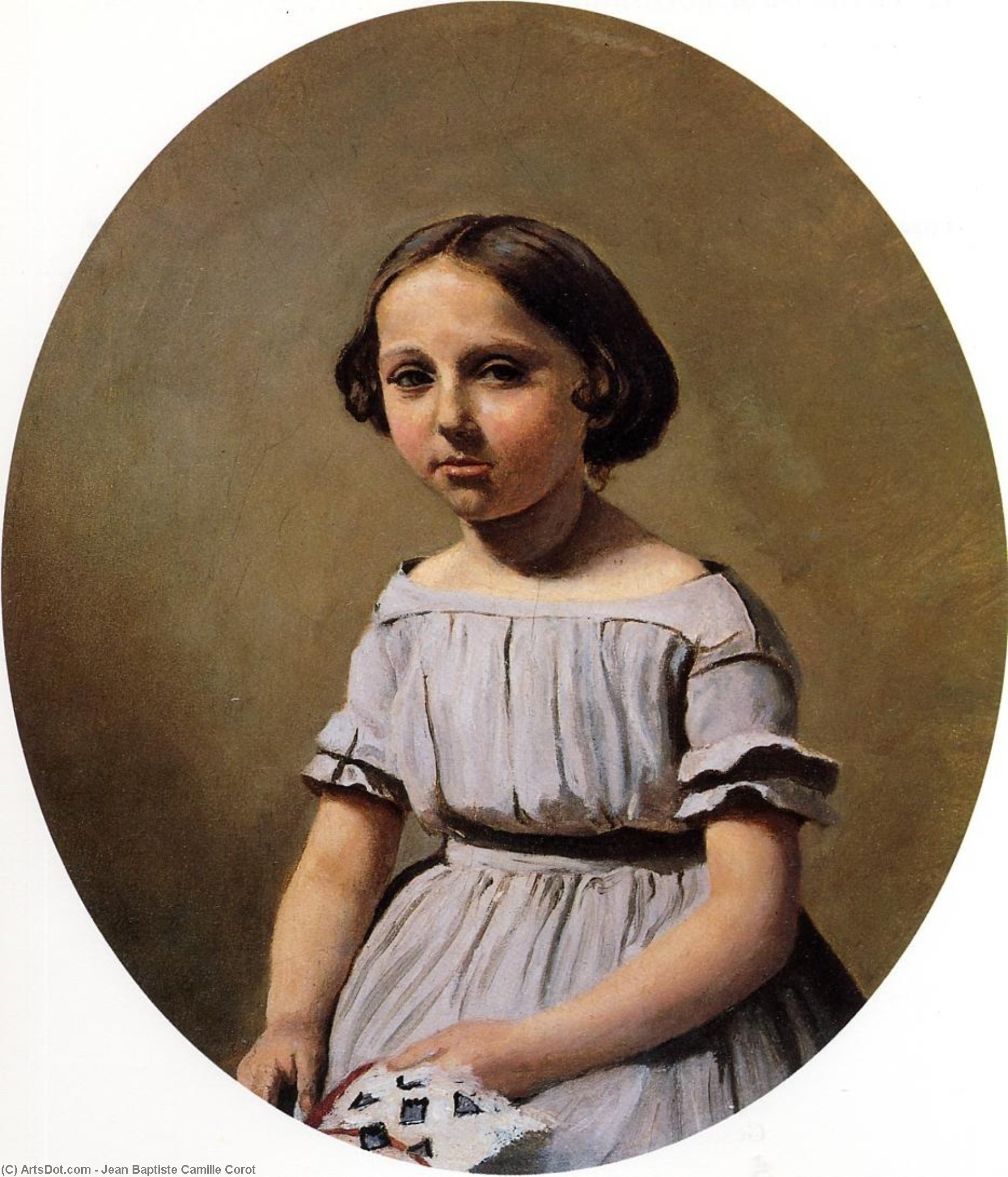 The Eldest Daughter Of M. Edouard Delalain — Jean-baptiste-camille Corot