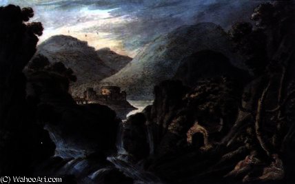 Classical Landscape With Cascade — Robert Adam