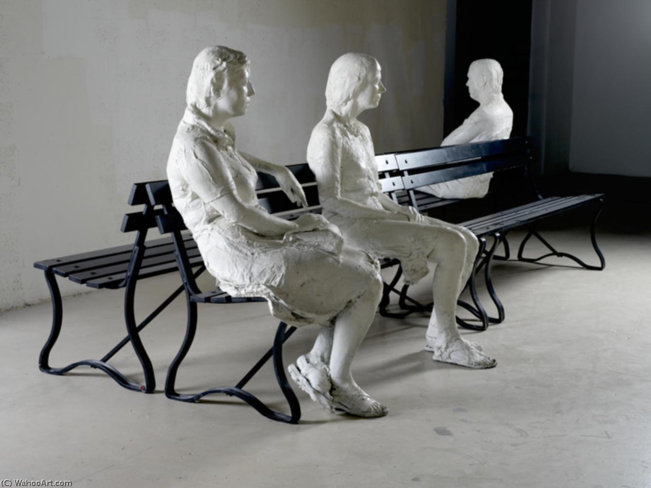 Three People On 4 Benches — George Segal