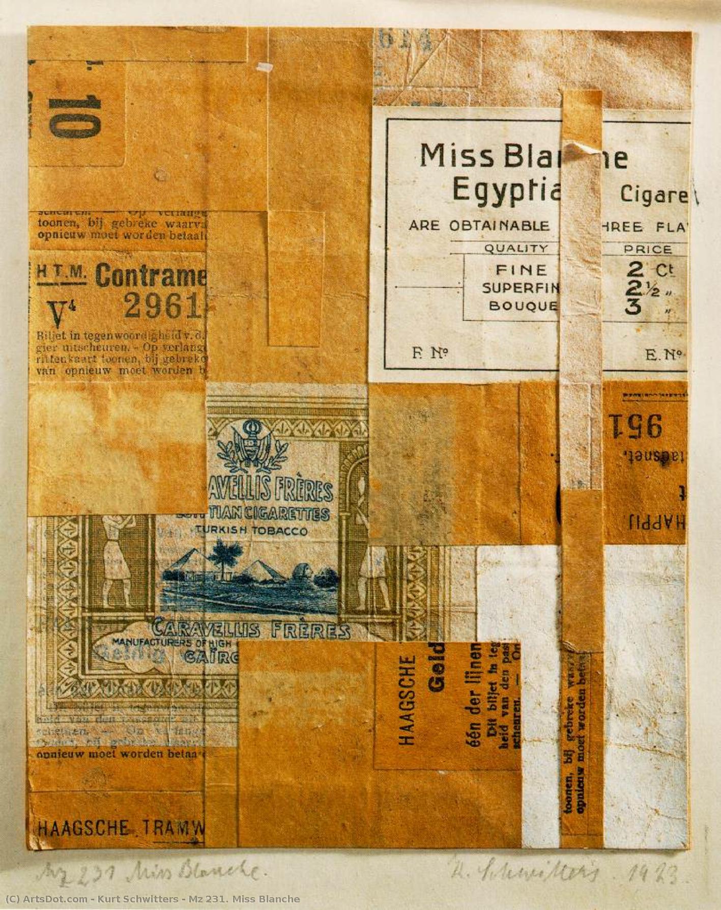 Mz 231. Miss Blanche — Kurt Schwitters