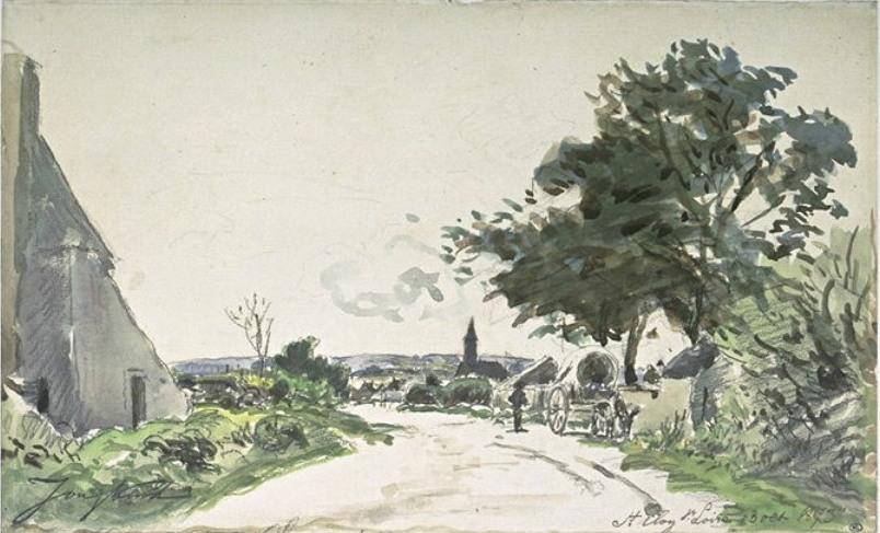 A Road To Saint-eloy Sur Loire — Johan Barthold Jongkind