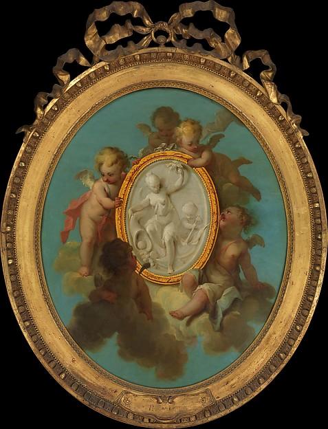 Putti With A Medallion — Charles Dominique Joseph Eisen