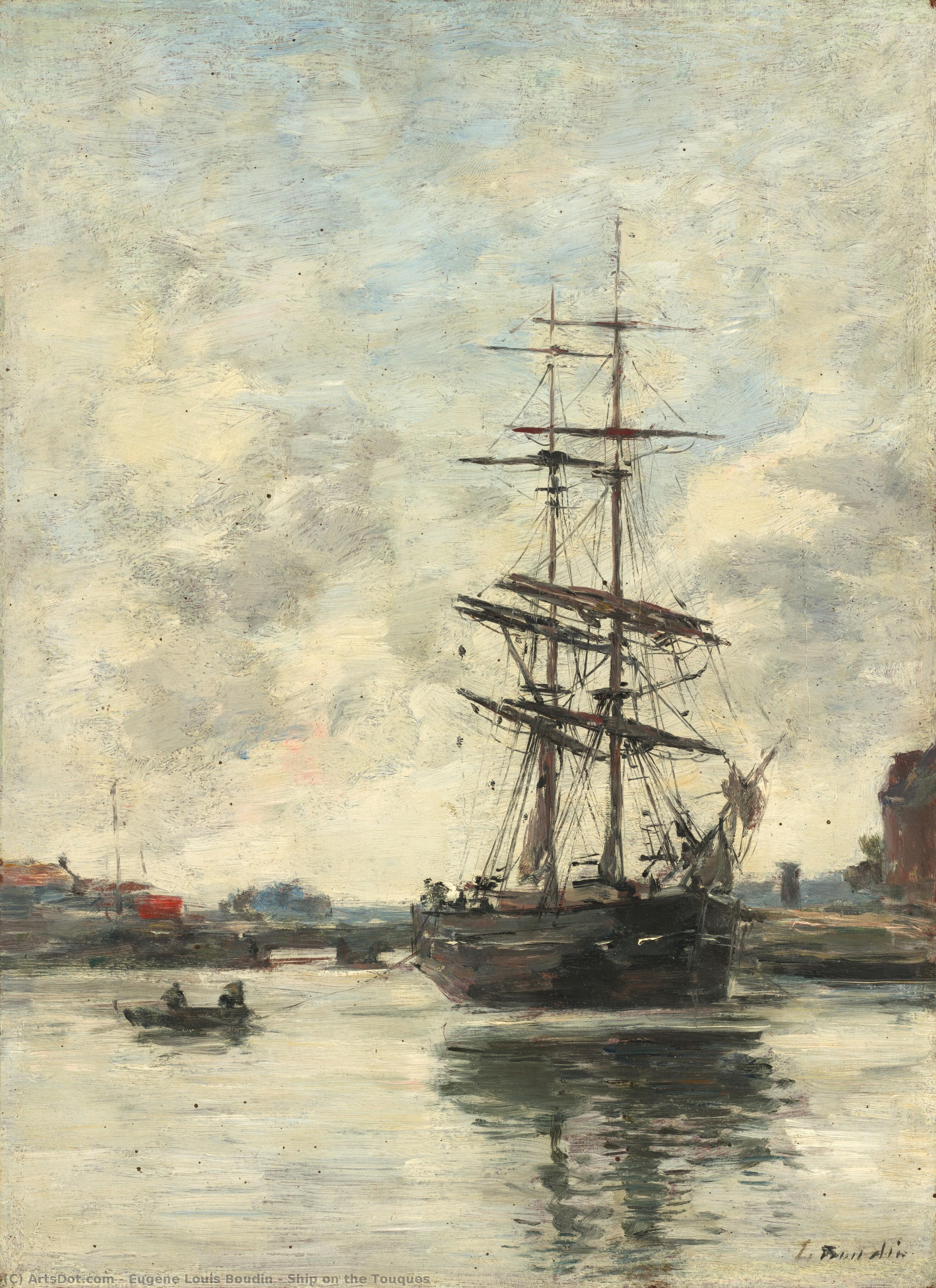 Ship On The Touques — Eugène Louis Boudin