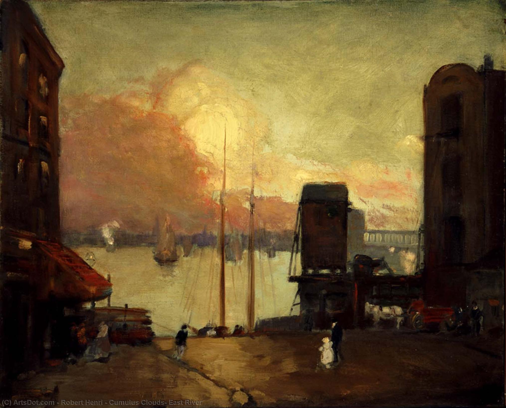 Cumulus Clouds, East River — Robert Henri