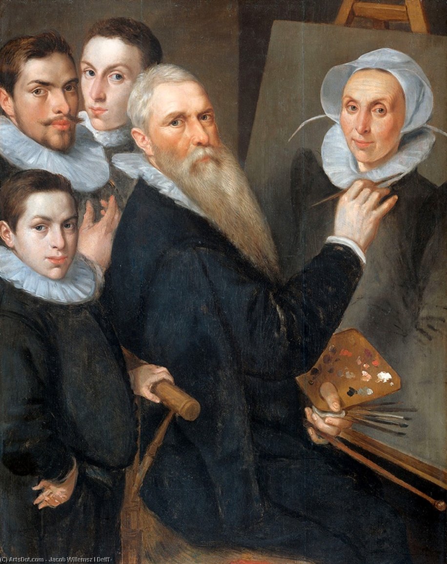Portrait Of The Artist And His Family — Willem Jacobsz Delff