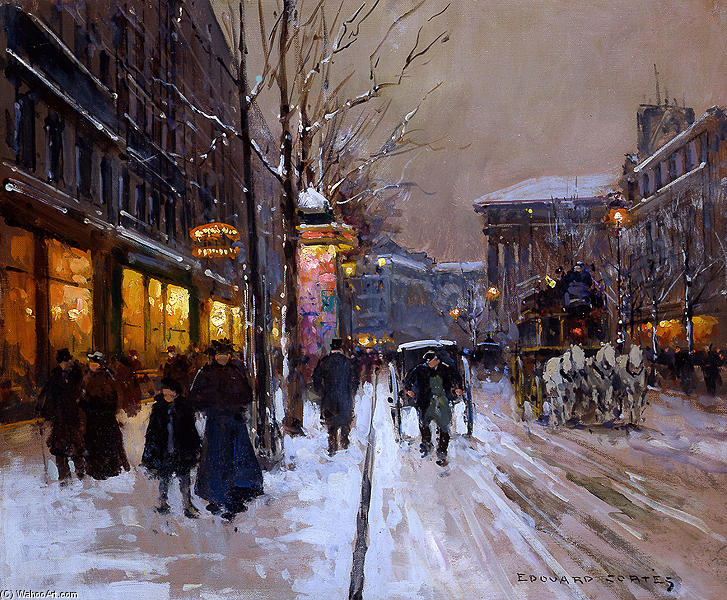 Boulevard De La Madeleine, Winter — Едуар Кортес