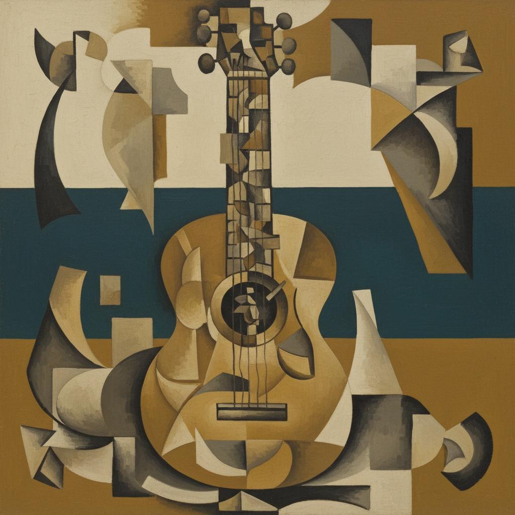Resonance In Fragmented Ochre: A Singular Cubist Study — Marc Duvallier