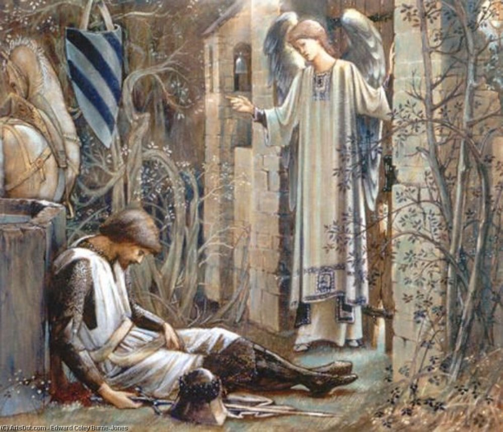 The Earthly Paradise (sir Lancelot At The Chapel Of The Holy Grail) — Edward Coley Burne-jones