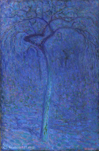 Tree In Moonlight (blue Tree) — Leo Gestel