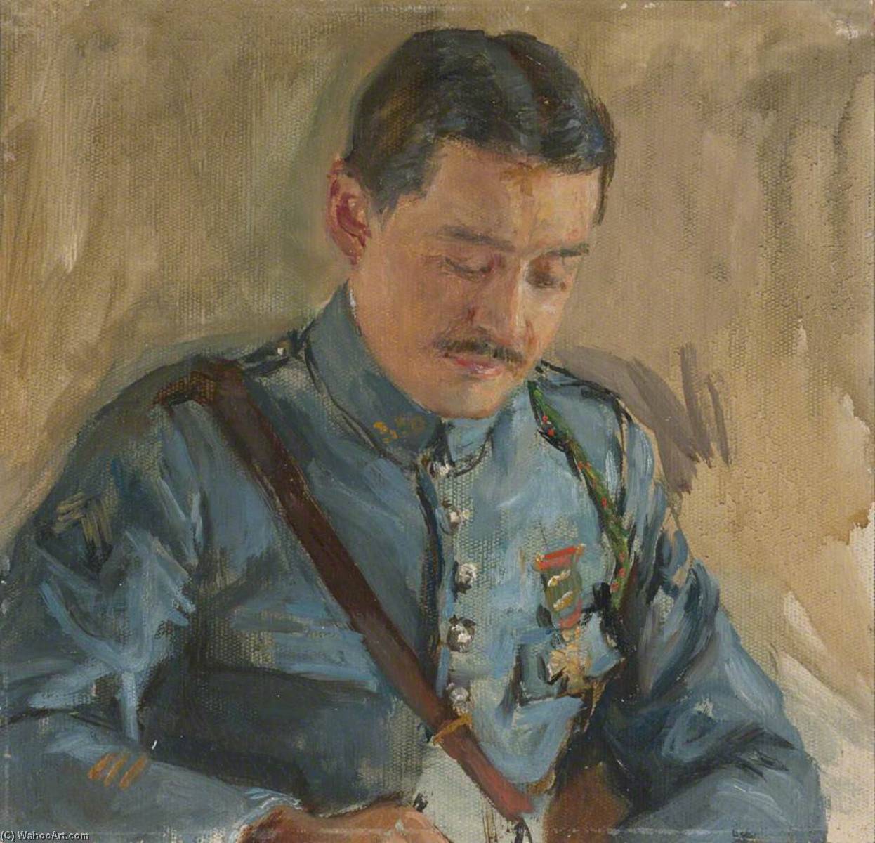 Captain A. Portier, Secretary To The French Delegation (preparatory Study For 'the Supreme War Council In Session At Versailles On 3rd July 1918' And 'armistice Meeting 3rd And 4th November 1918') — Herbert Arnould Olivier